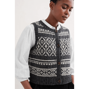 Seasalt Castwork Fair Isle Merino-Blend Vest